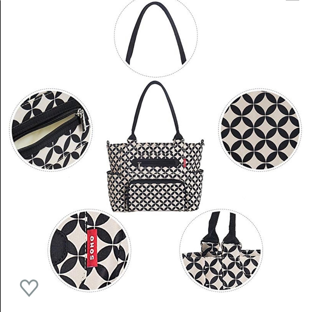 Soho Collections Tote/ Diaper Bag / Travel bag NWT - Picture 4 of 9
